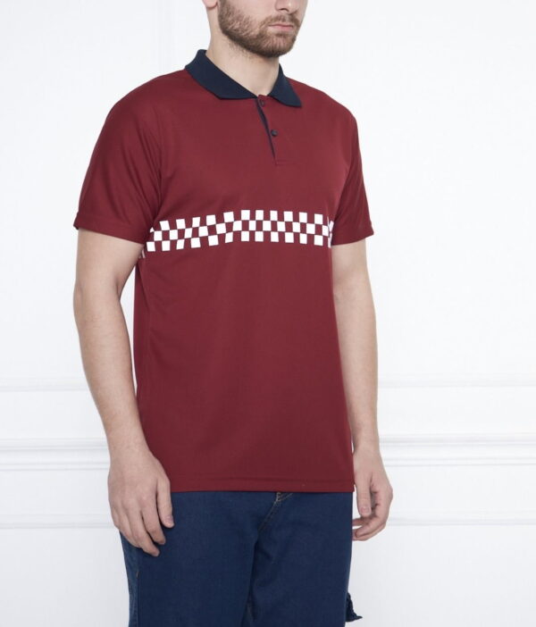 Bordo İş Güvenlik Polo Yaka Tişört - Görsel 3