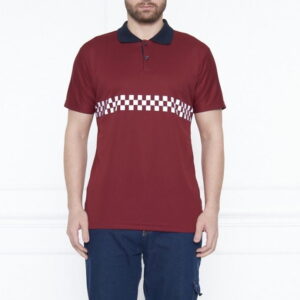Bordo İş Güvenlik Polo Yaka Tişört