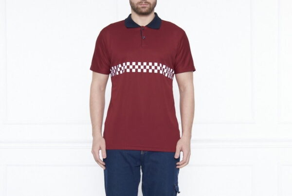 Bordo İş Güvenlik Polo Yaka Tişört