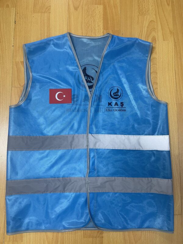 Reflektörlü İkaz Yelek Turkuaz - Görsel 2